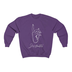 "SHE'S BEAUTIFUL" Women'sHeavy Blend™ Crewneck Sweatshirt