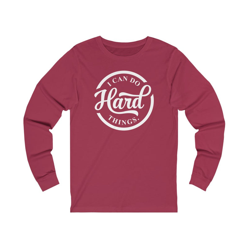 "I CAN DO HARD THINGS" Unisex Jersey Long Sleeve Tee